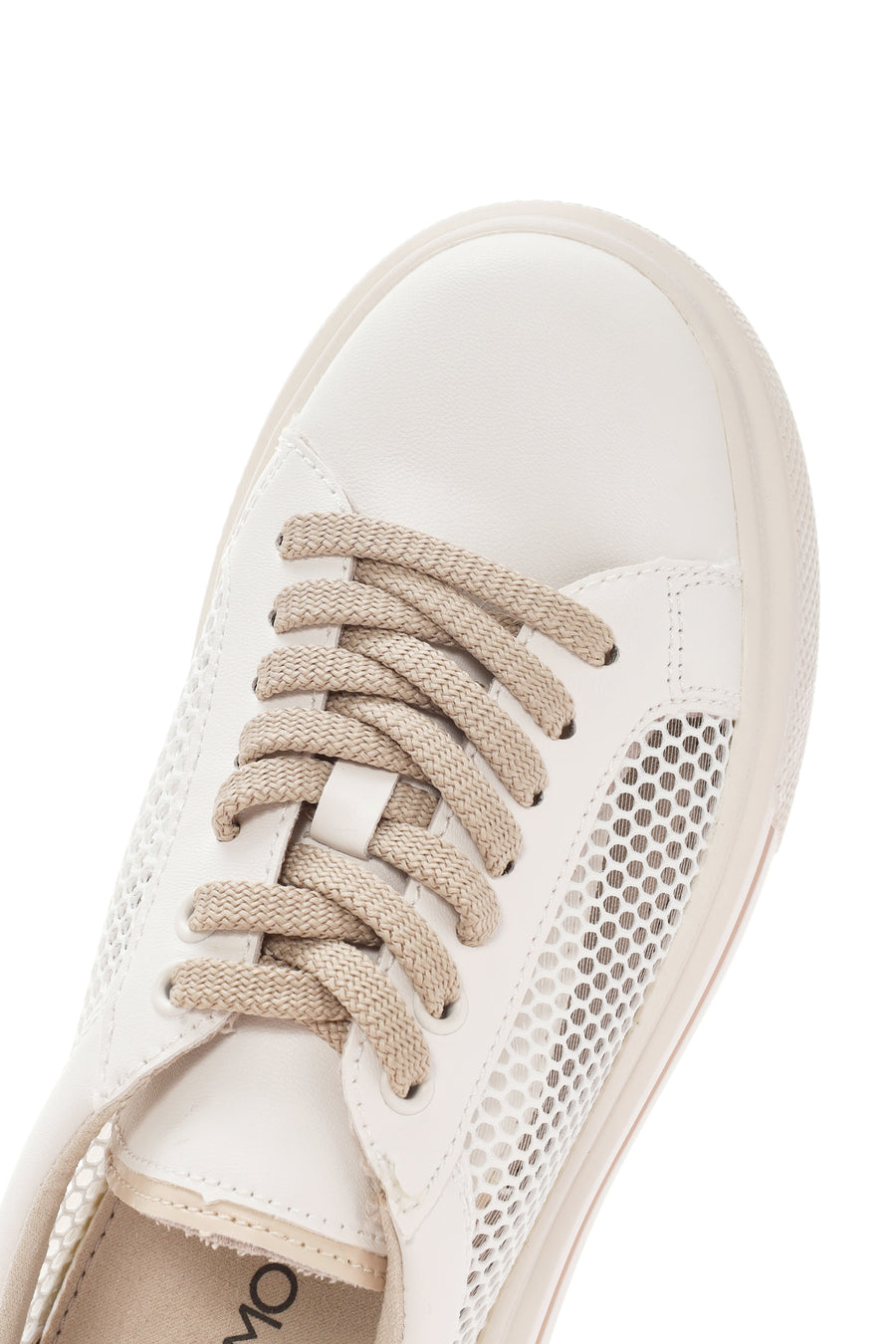 Kadın Krem Bağcıklı Sneaker