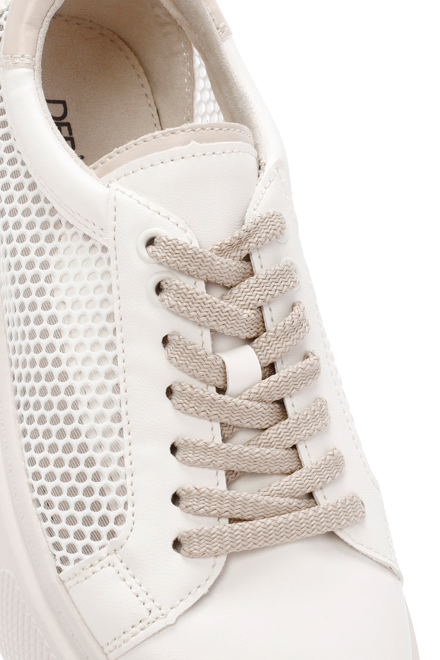 Kadın Krem Bağcıklı Sneaker