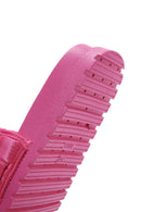 Women's Pink Thick-Soled Knitted Patterned Slippers | Derimod