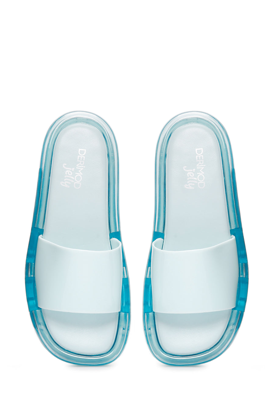 Women's Blue Jelly Slippers