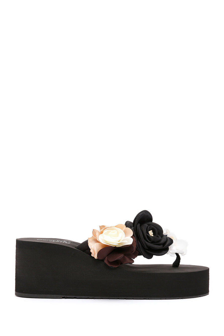 Women's Black Jelly Thick Soled Slippers 24SFE492614 | Derimod