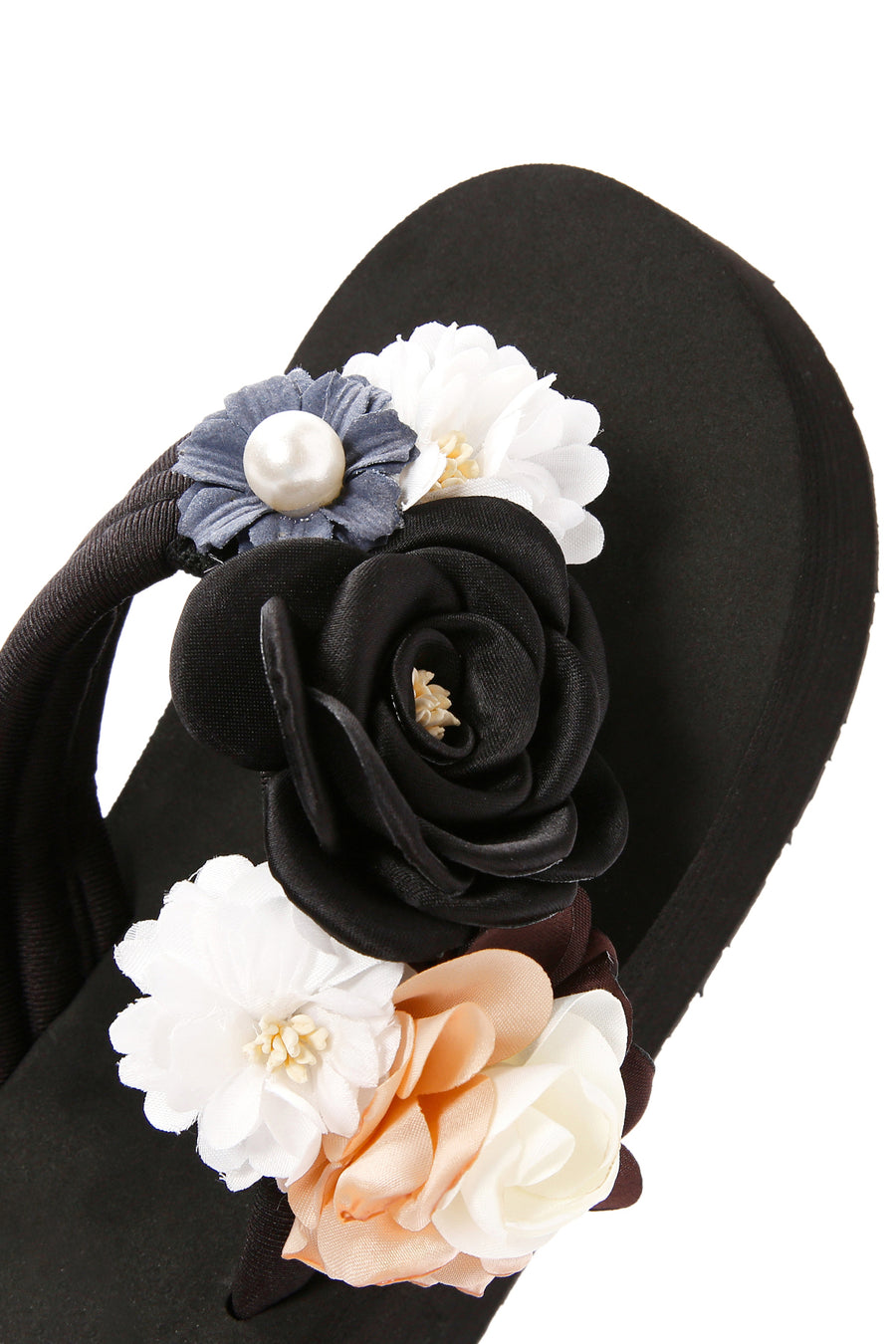 Women's Black Jelly Thick Soled Slippers