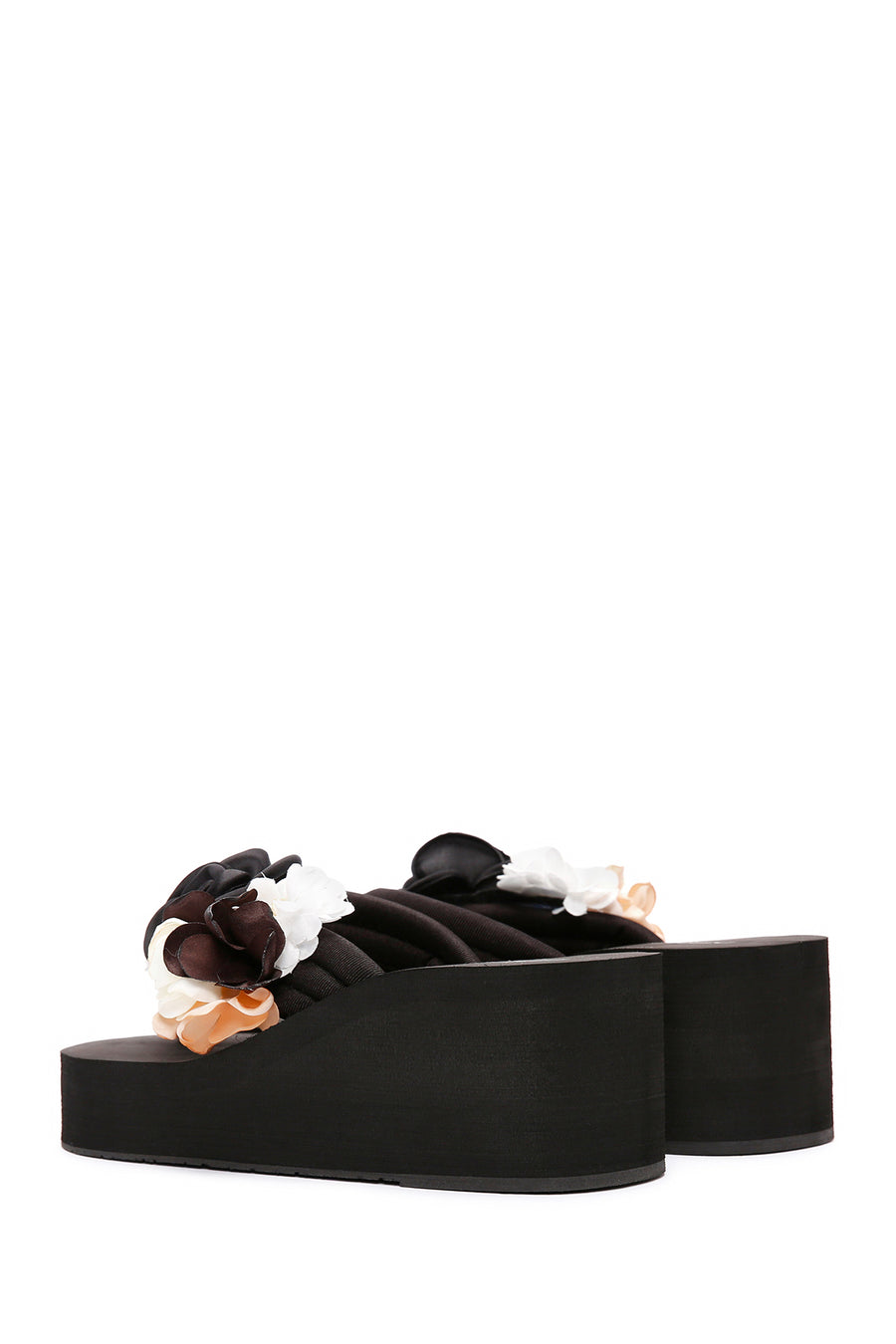 Women's Black Jelly Thick Soled Slippers