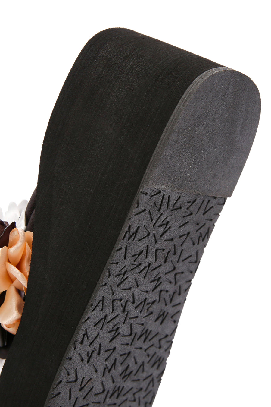 Women's Black Jelly Thick Soled Slippers