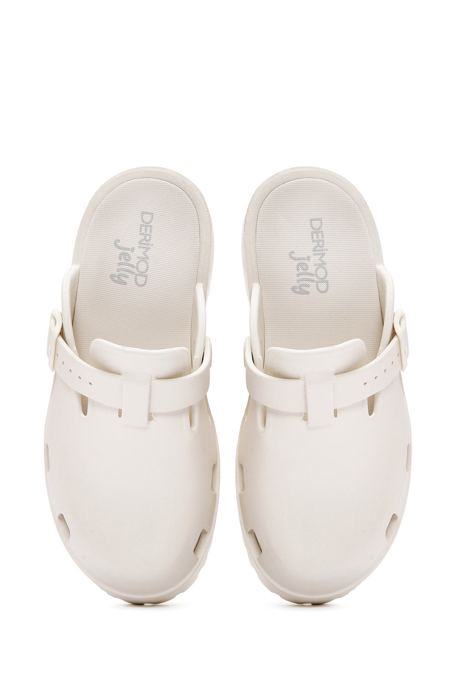 Women's White Jelly Thick Soled Slippers