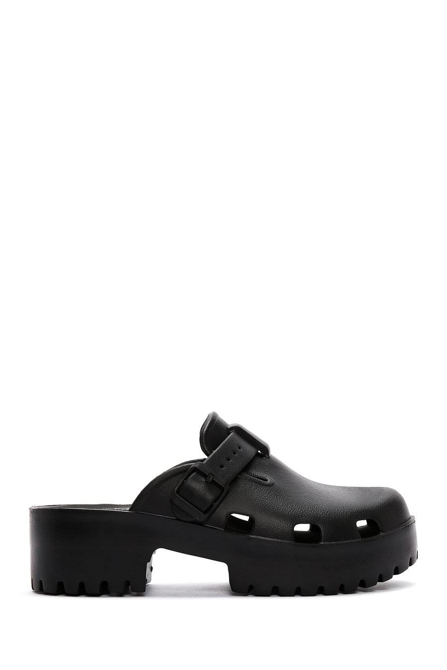 Women's Black Jelly Thick Soled Slippers 24SFE4928PV | Derimod