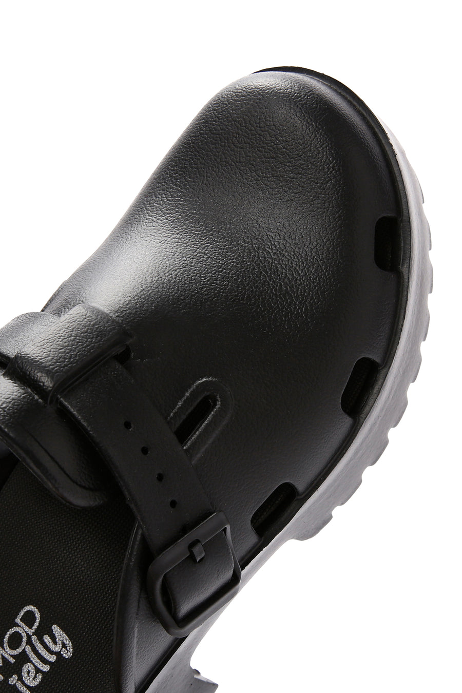 Women's Black Jelly Thick Soled Slippers