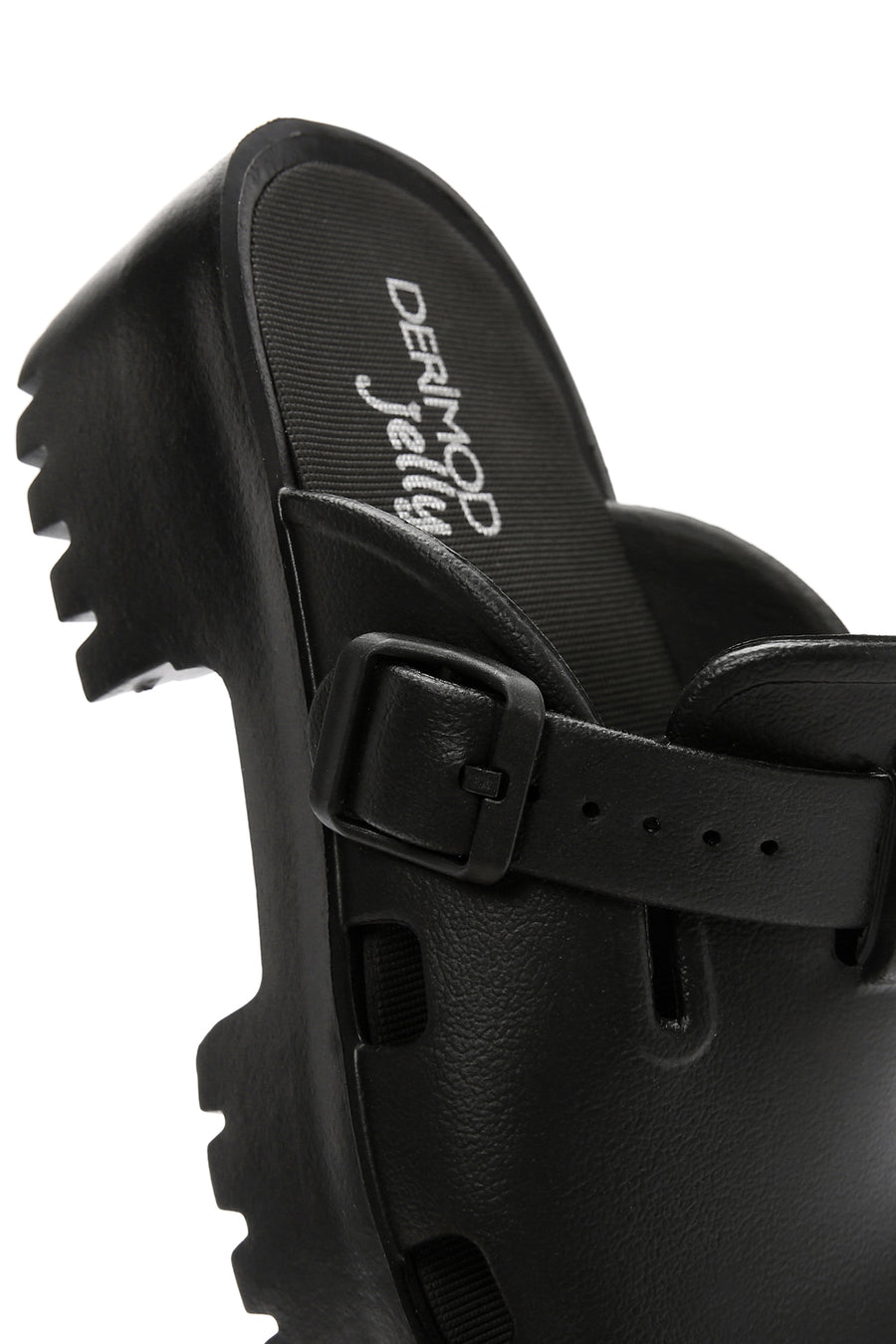 Women's Black Jelly Thick Soled Slippers