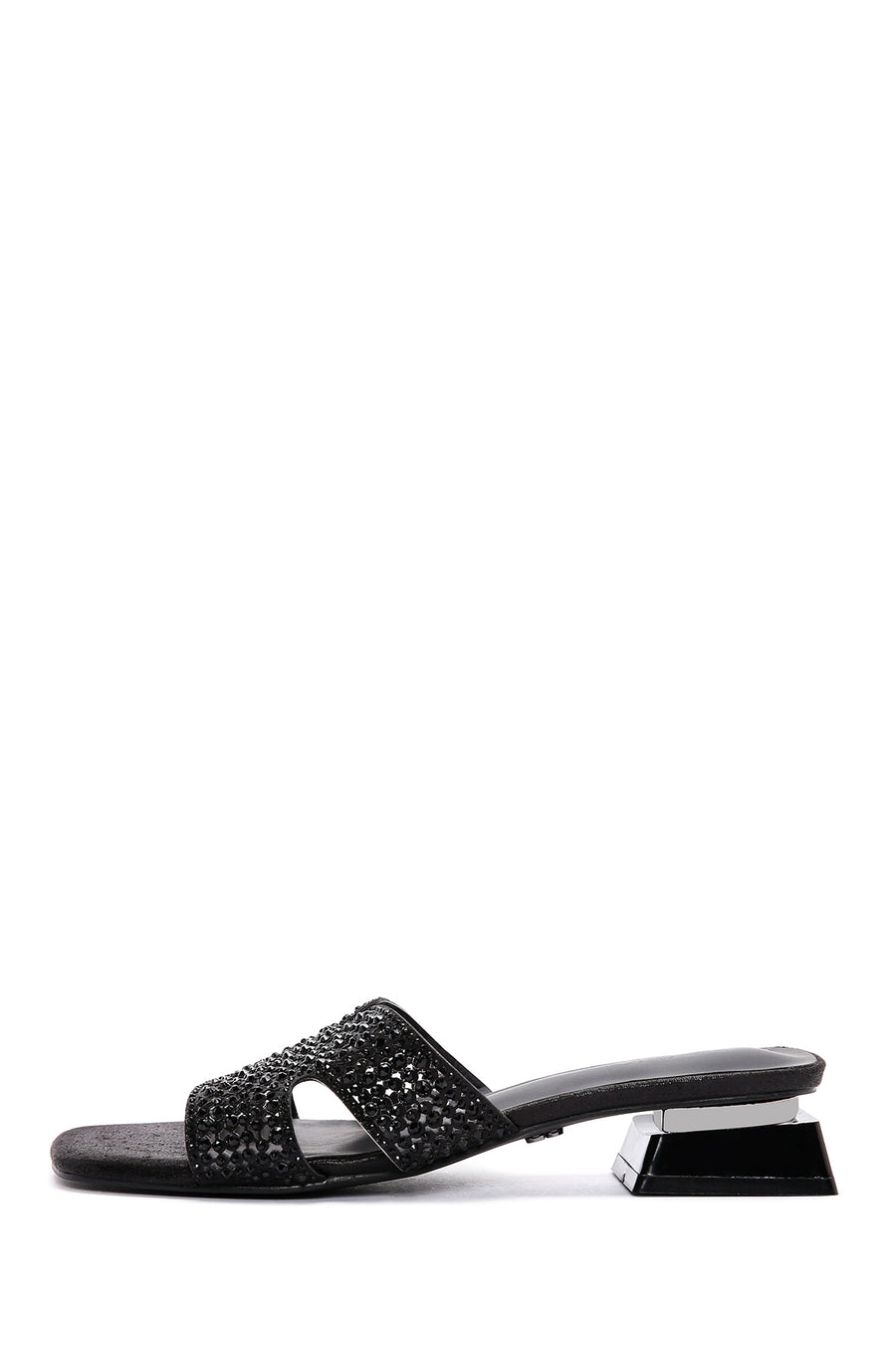 Women's Black Stone Slippers