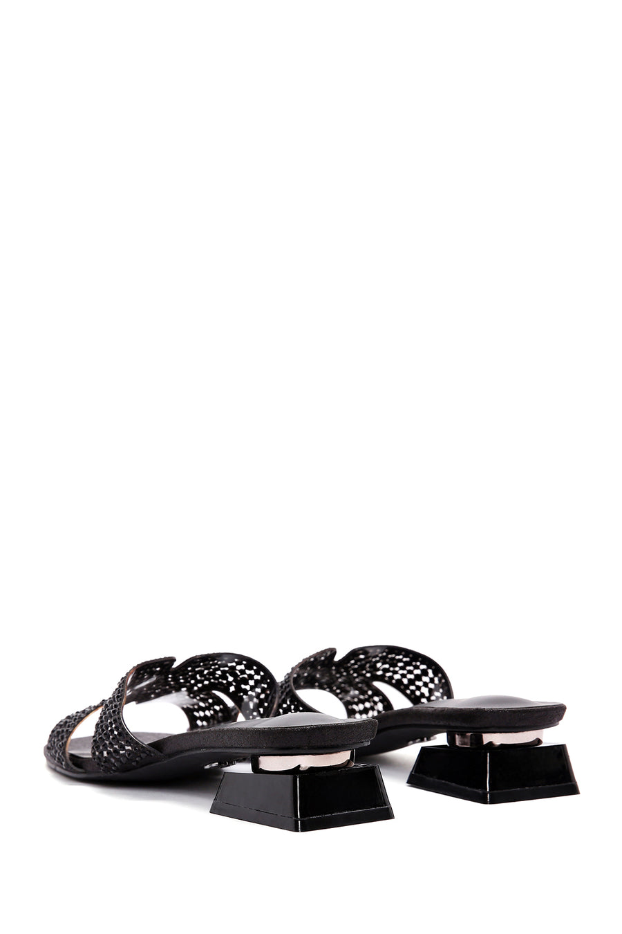 Women's Black Stone Slippers