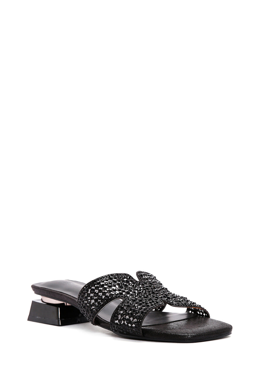 Women's Black Stone Slippers