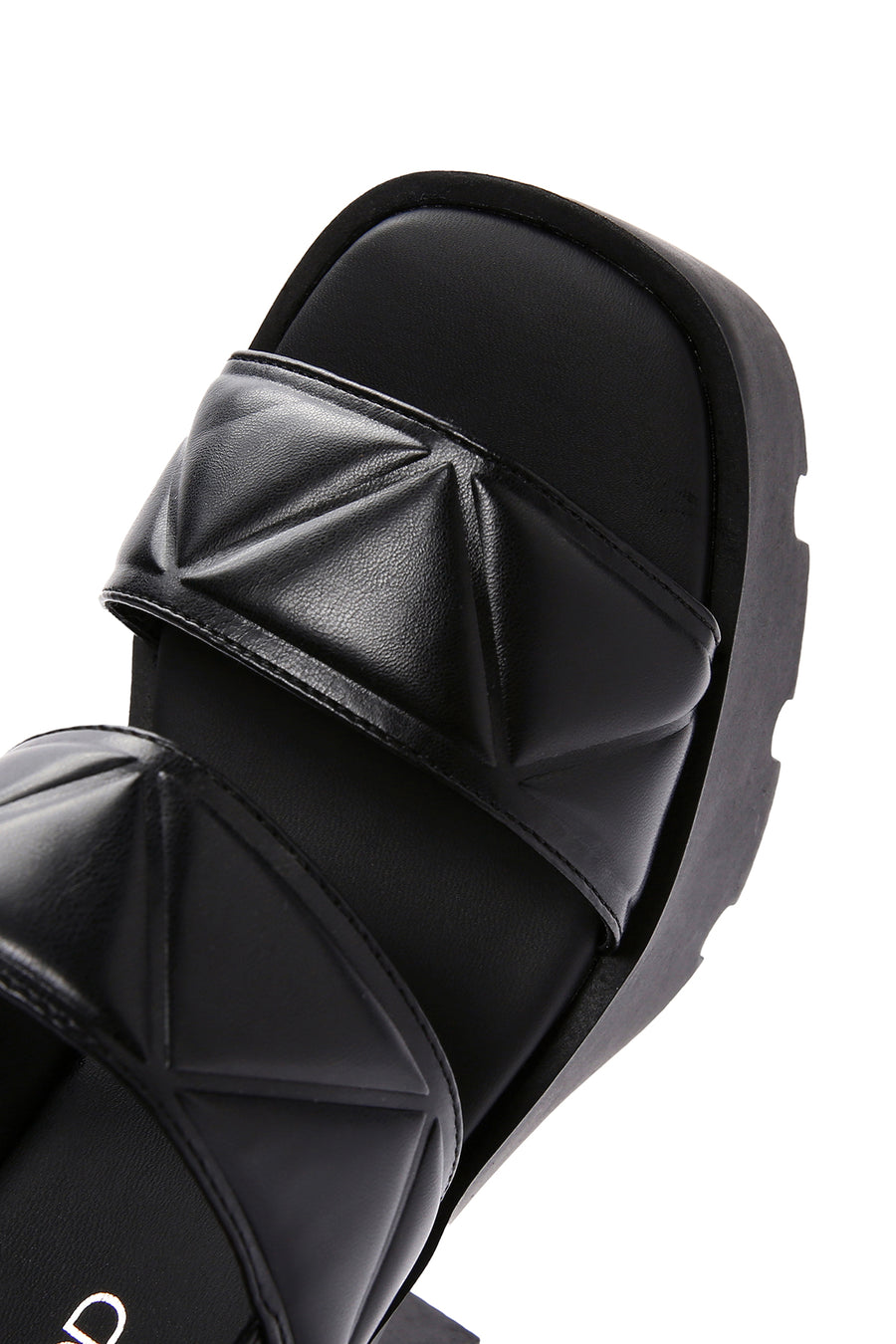 Women's Black Ankle Strap Thick Heeled Sandals