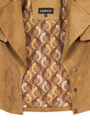 Portofino Kadın Camel Süet Deri Ceket | Derimod