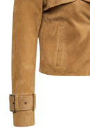 Portofino Kadın Camel Süet Deri Ceket | Derimod