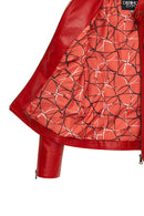 Maria Kadın Kırmızı Kısa Deri Ceket | Derimod