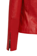 Maria Kadın Kırmızı Kısa Deri Ceket | Derimod