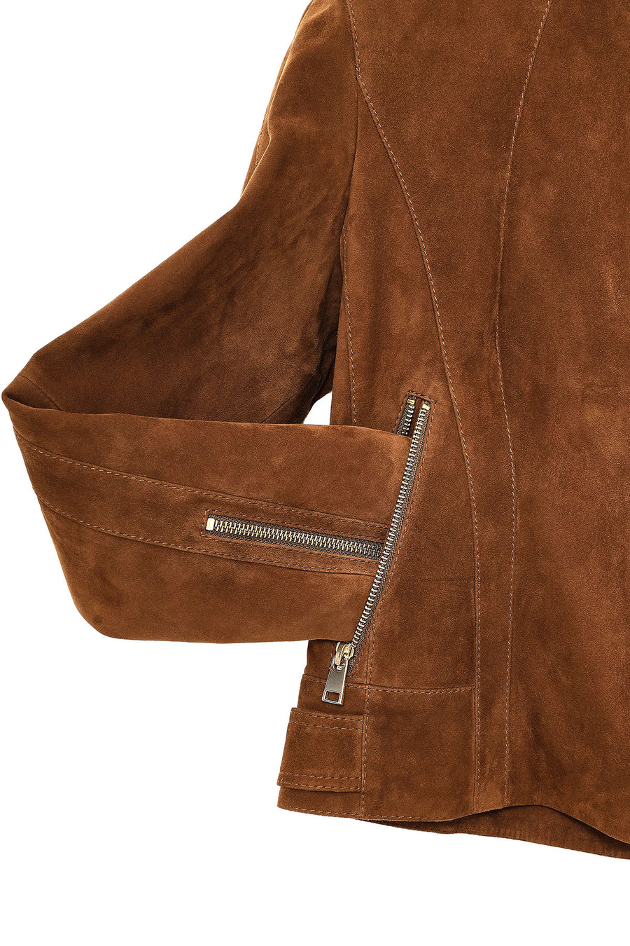 Grace Women's Brown Short Suede Leather Jacket