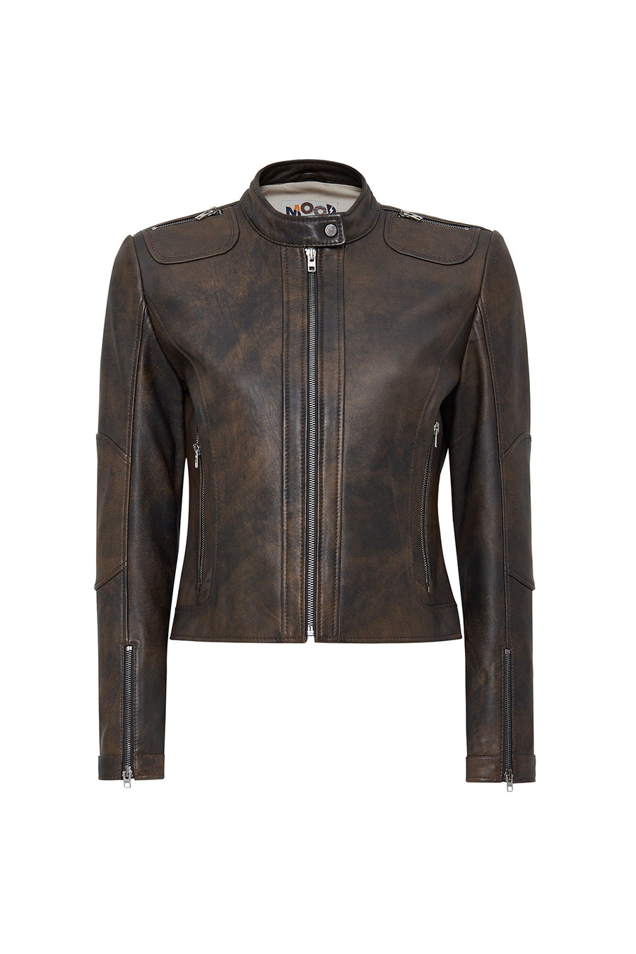 Glam Women's Brown Vintage Leather Jacket 24SGM5194VD | Derimod