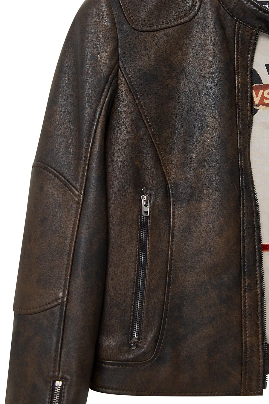 Glam Women's Brown Vintage Leather Jacket