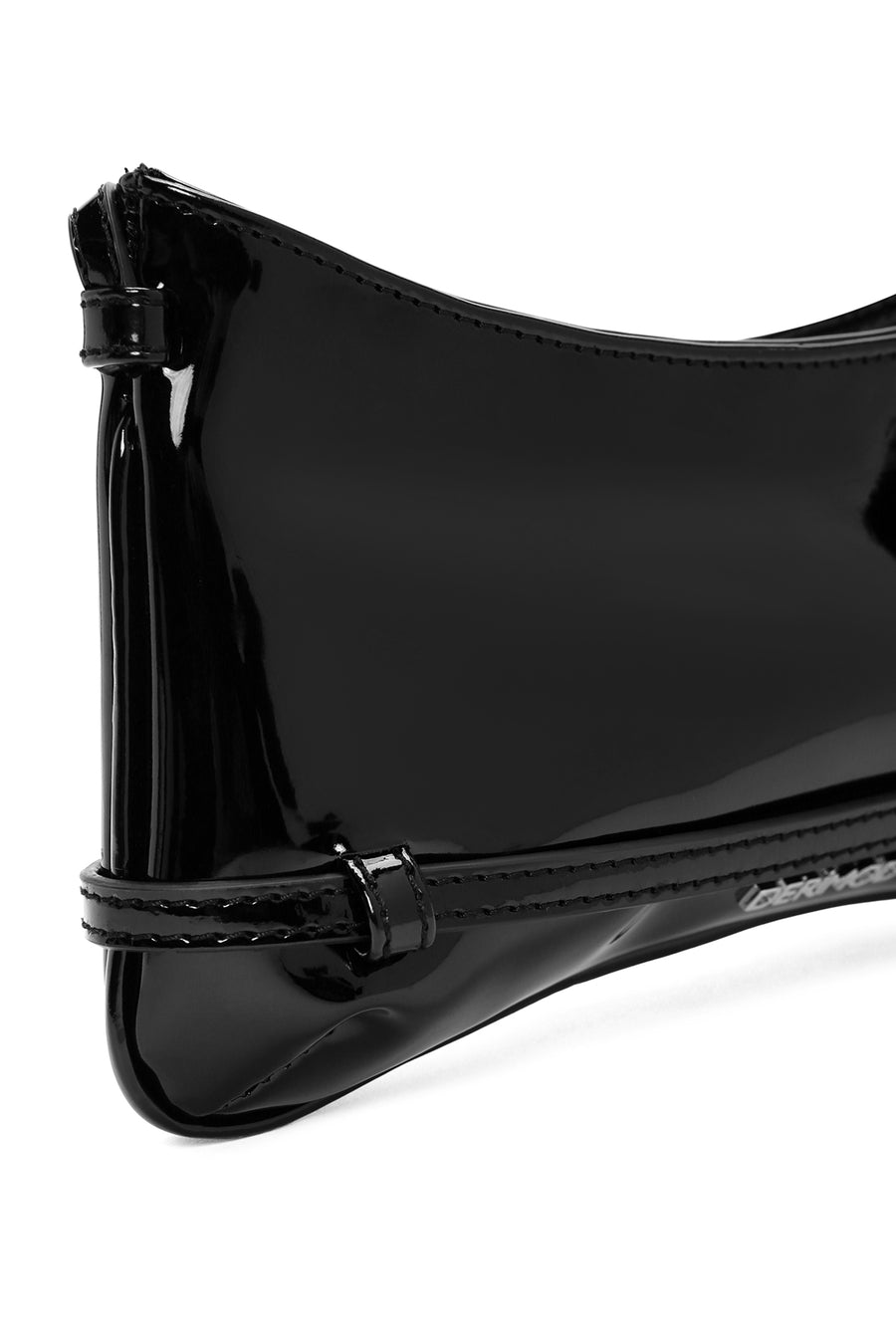 Kadın Siyah Uzun Askılı Rugan Omuz Çantası
