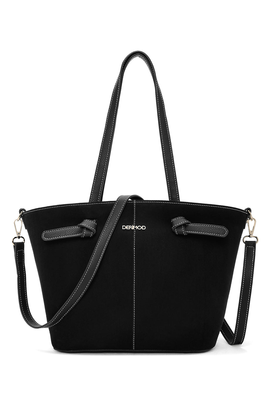 Women's Black Suede Shoulder Bag 24WBD201510 | Derimod