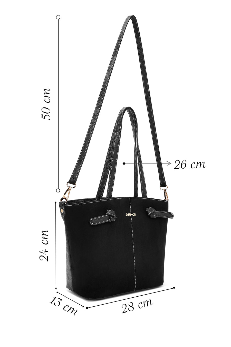 Women's Black Suede Shoulder Bag