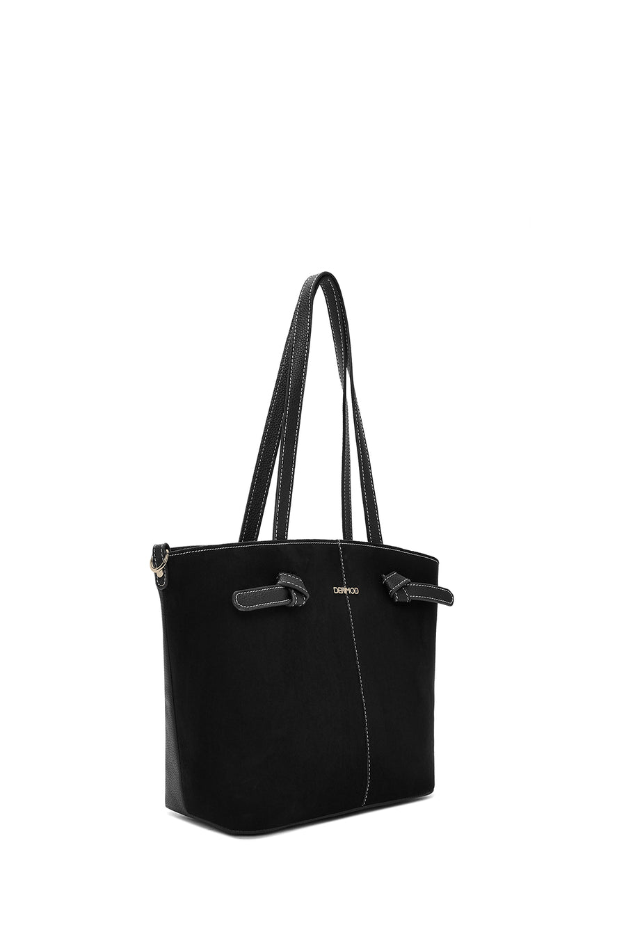 Women's Black Suede Shoulder Bag