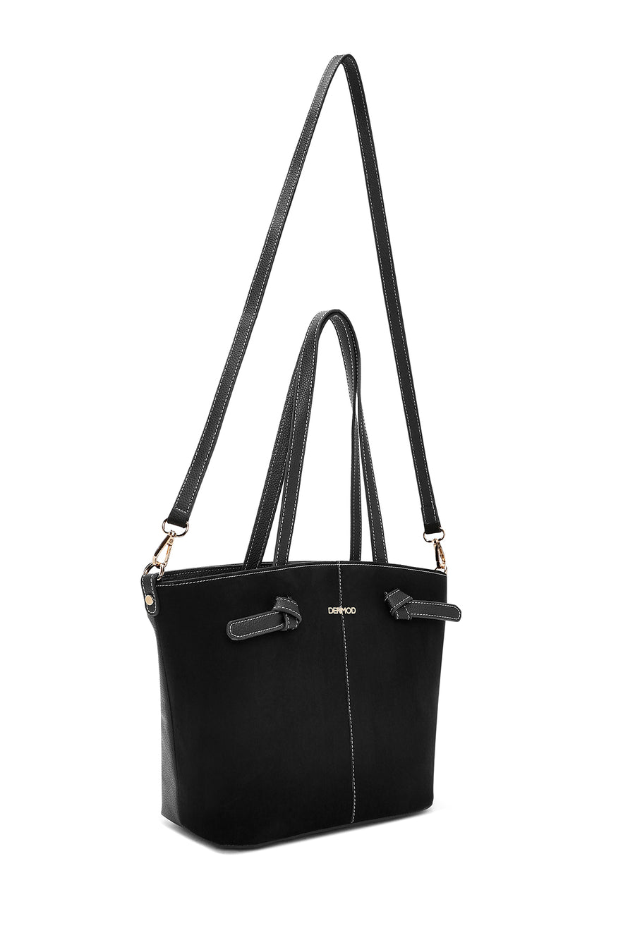 Women's Black Suede Shoulder Bag