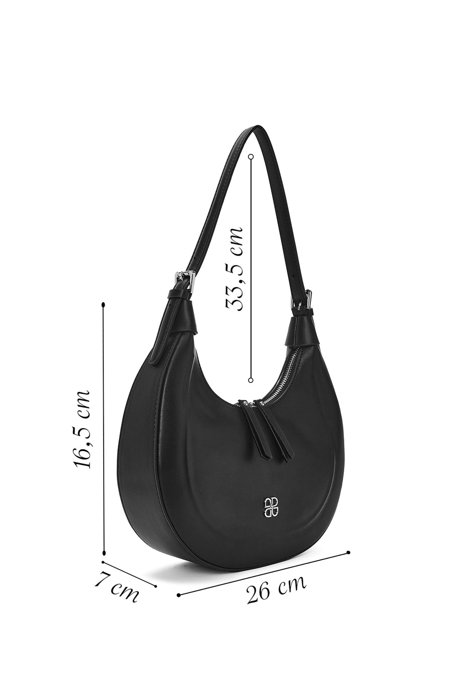 Women's Black Classic Shoulder Bag