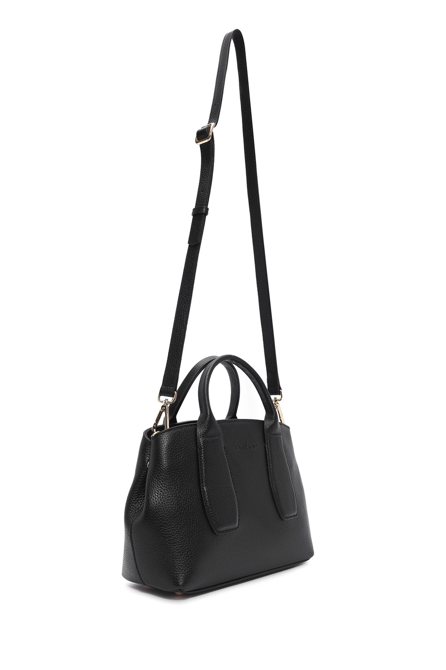 Women's Black Long Strap Classic Leather Handbag