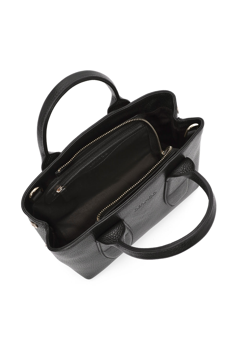 Women's Black Long Strap Classic Leather Handbag