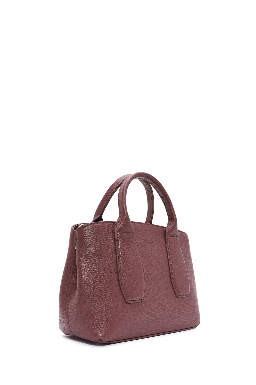 Women's Claret Red Long Strap Classic Leather Handbag