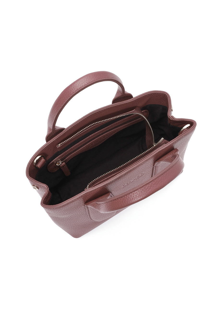 Women's Claret Red Long Strap Classic Leather Handbag
