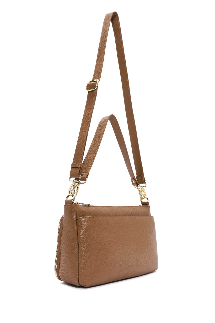 
Women's Tan Long Strap Leather Shoulder Bag
