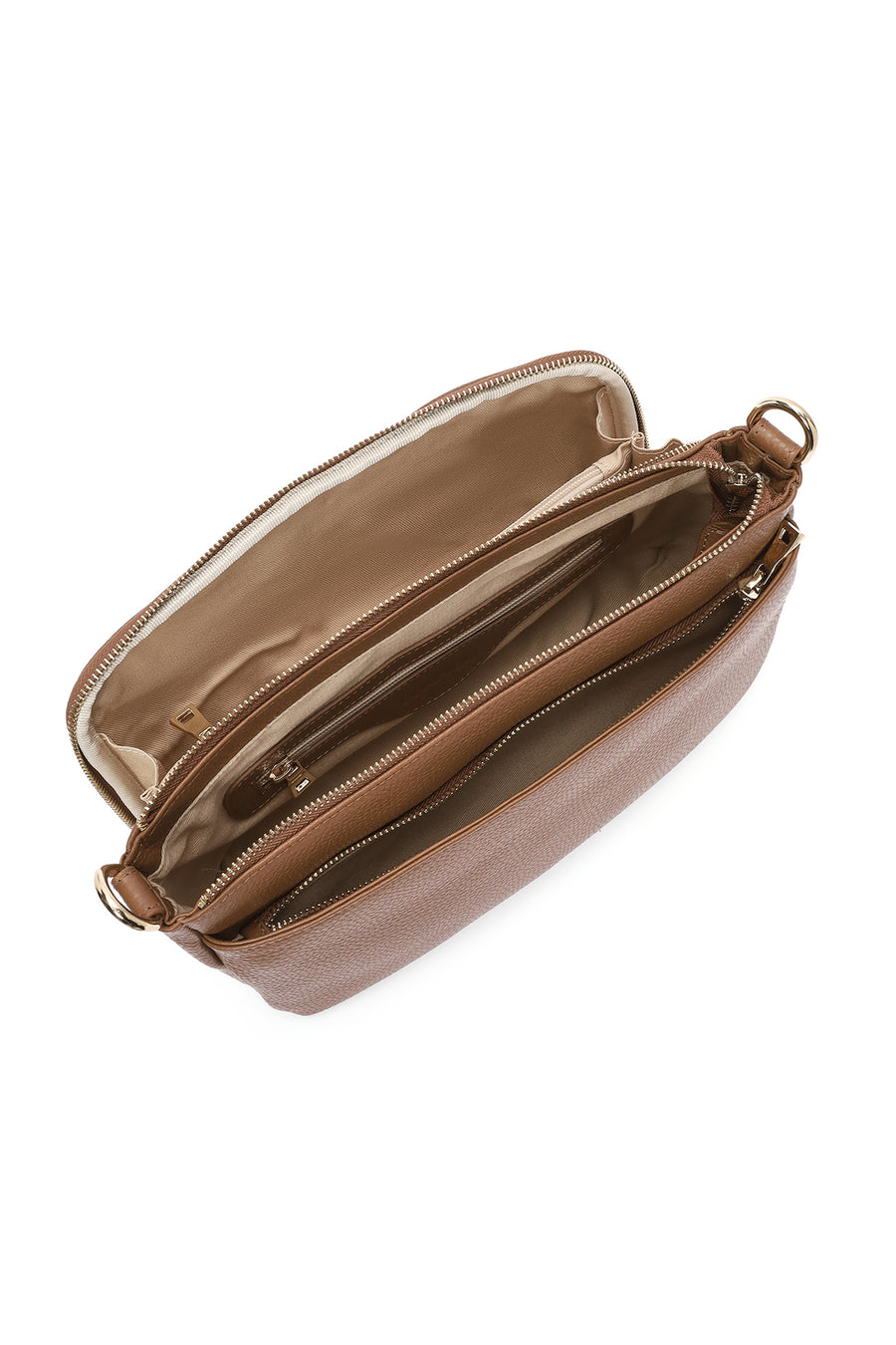 
Women's Tan Long Strap Leather Shoulder Bag
