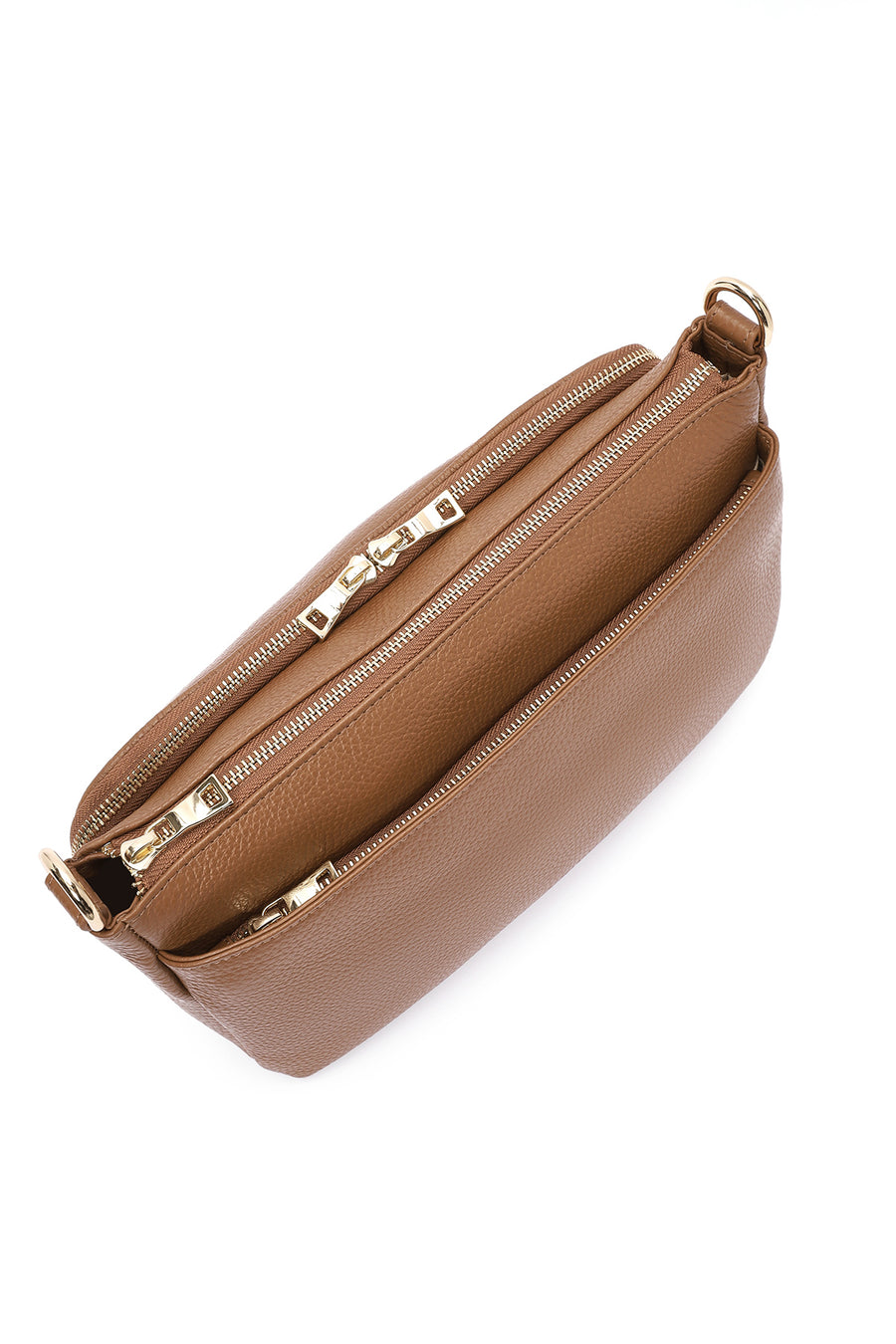 
Women's Tan Long Strap Leather Shoulder Bag

