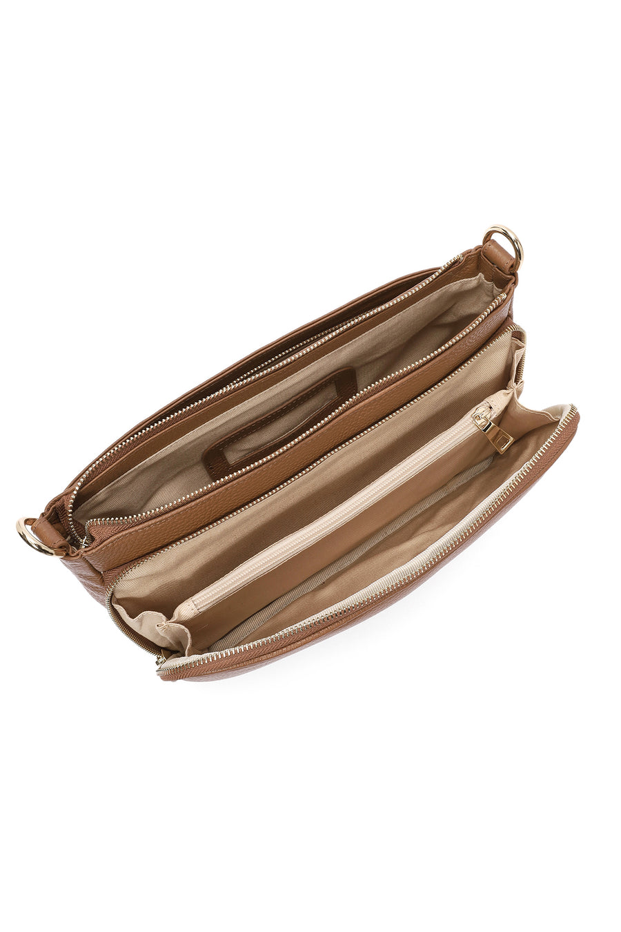 
Women's Tan Long Strap Leather Shoulder Bag
