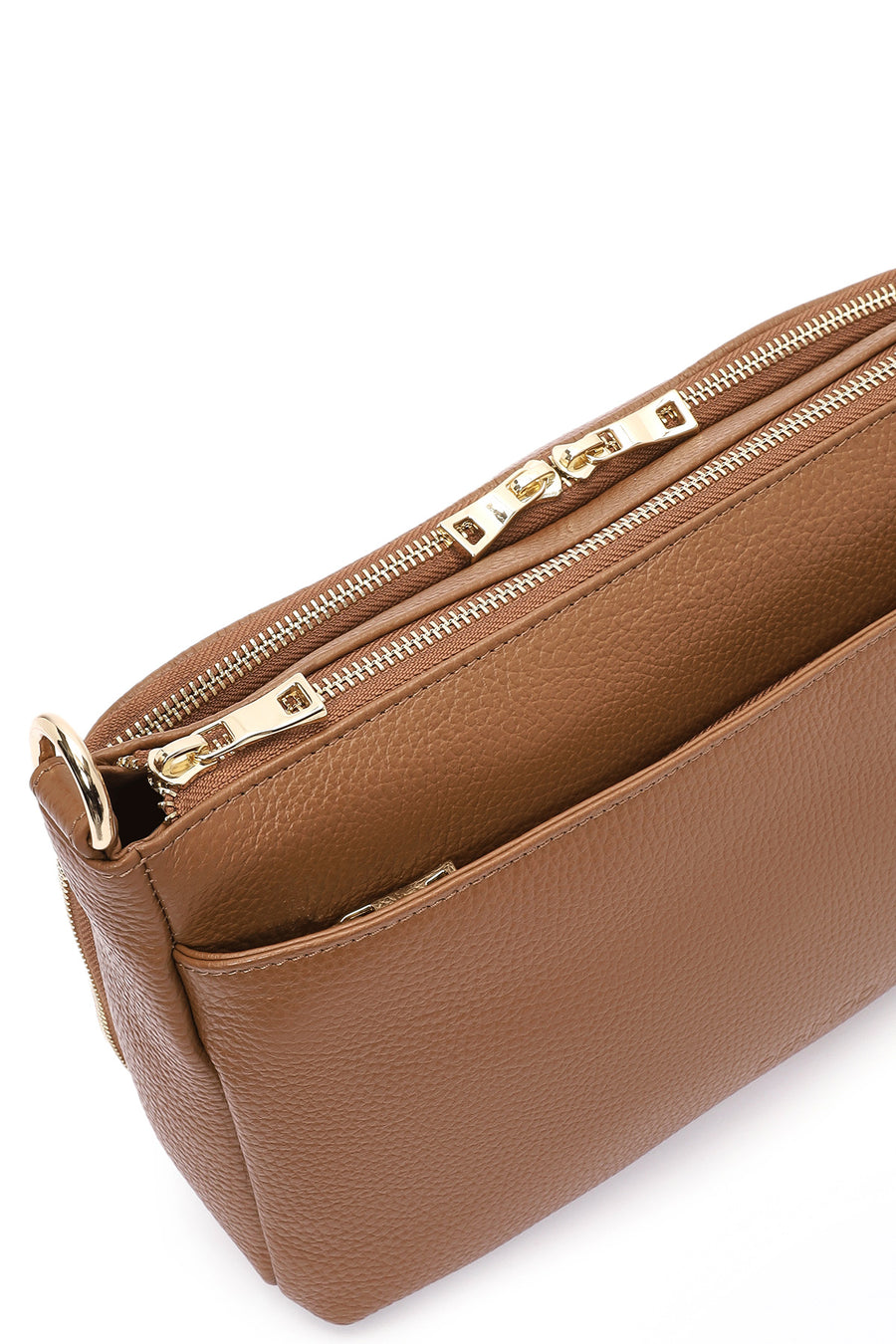 
Women's Tan Long Strap Leather Shoulder Bag
