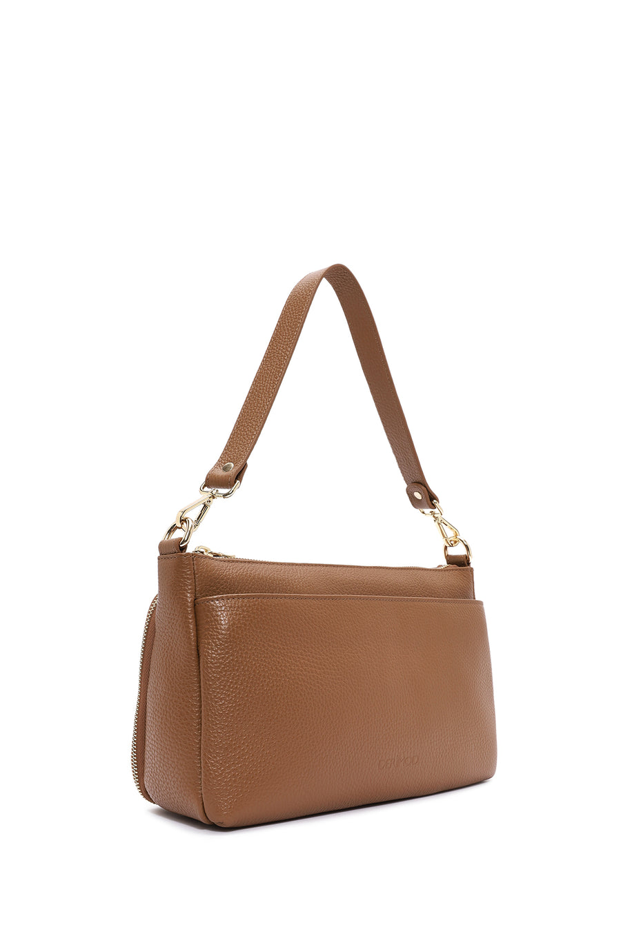
Women's Tan Long Strap Leather Shoulder Bag
