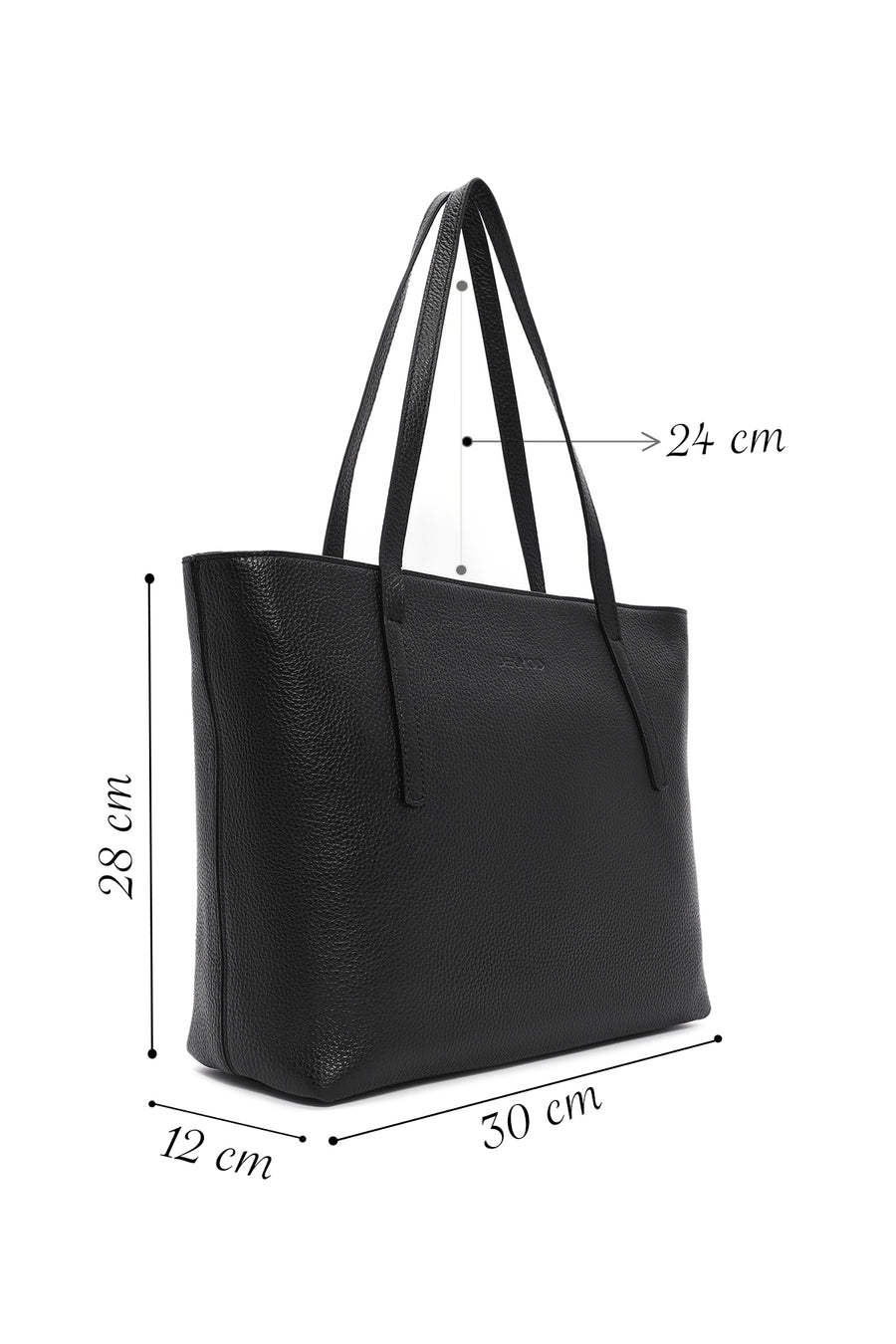 Women's Black Leather Classic Shoulder Bag