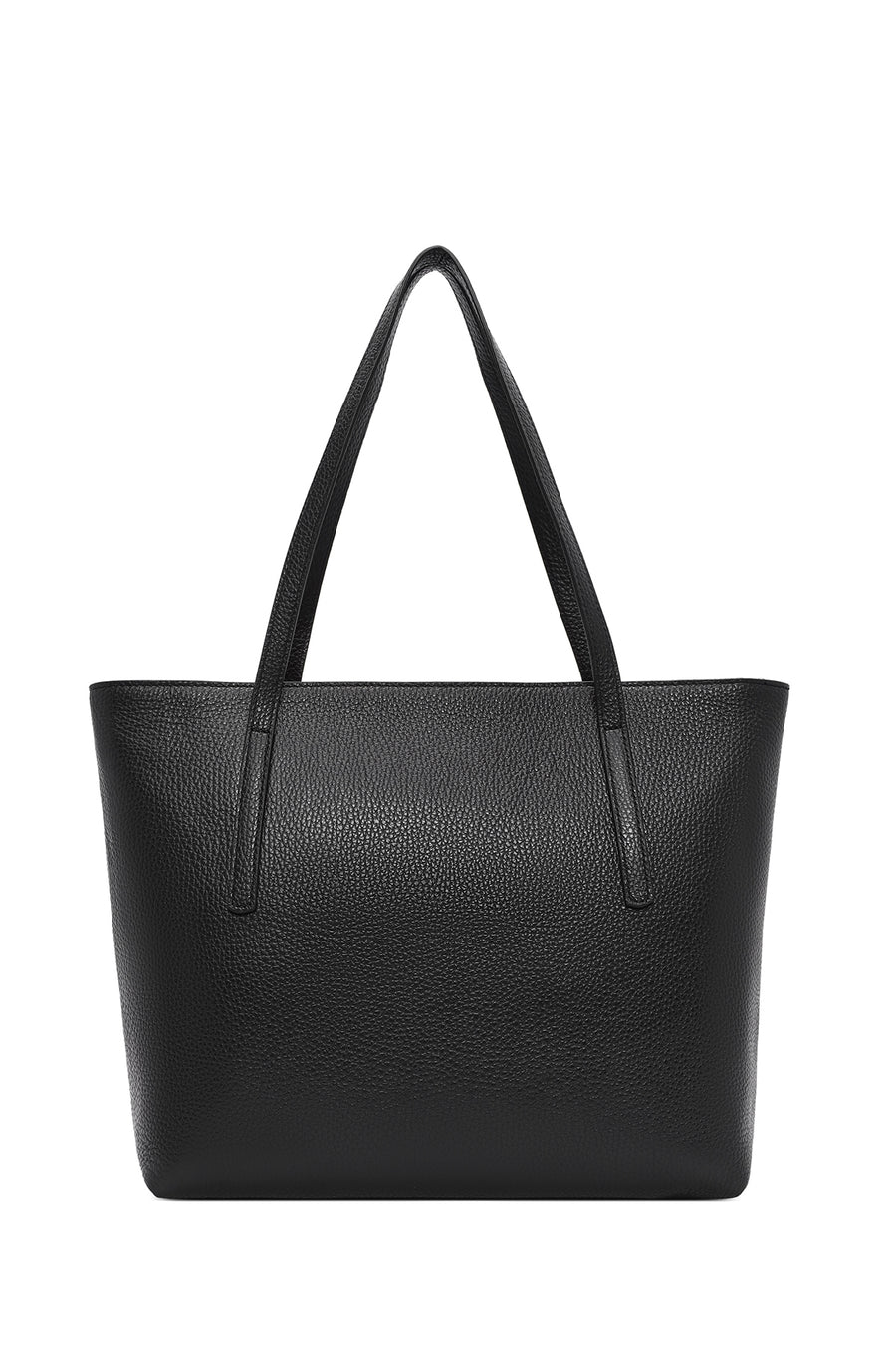 Women's Black Leather Classic Shoulder Bag
