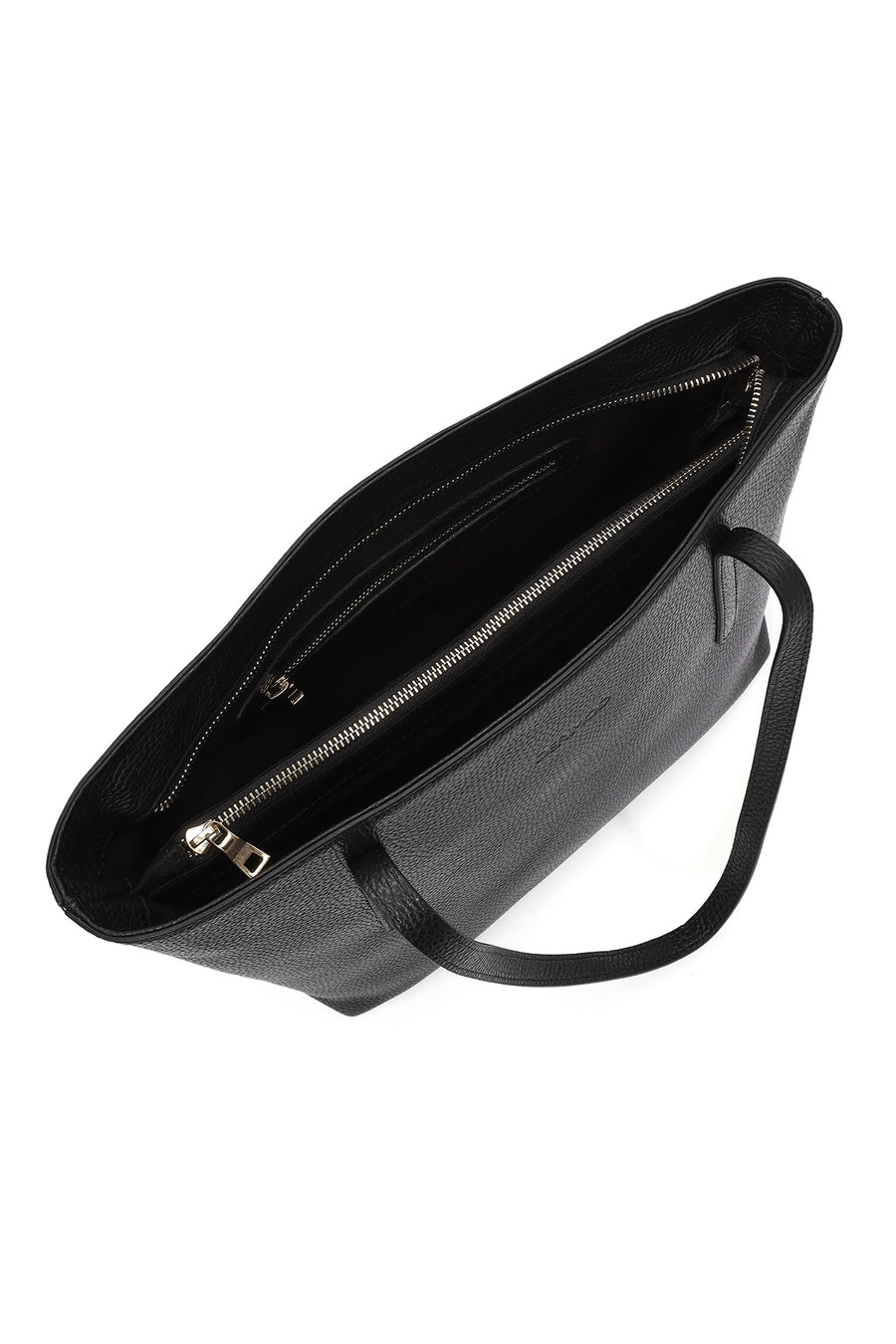 Women's Black Leather Classic Shoulder Bag