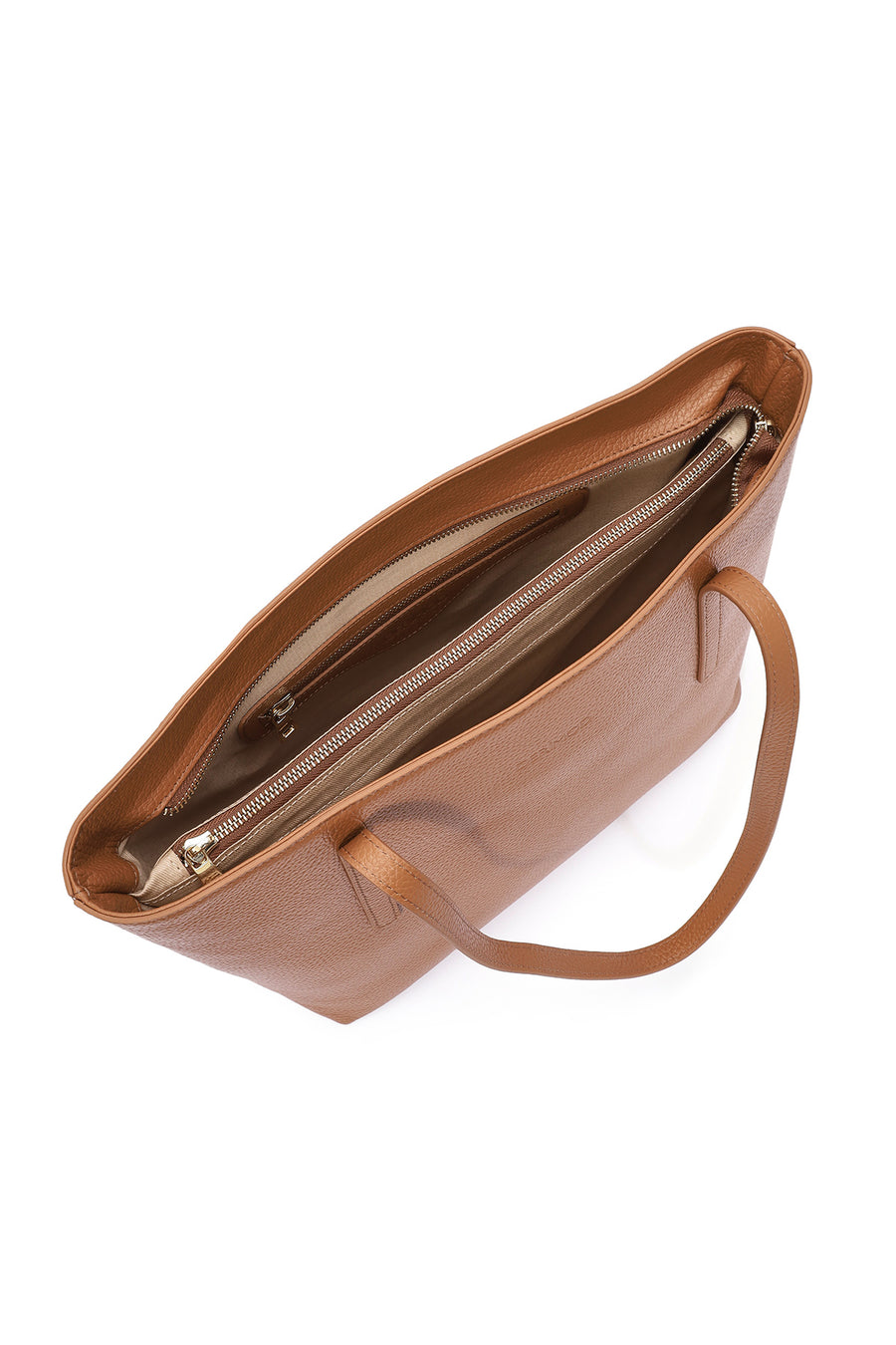 Women's Tan Leather Classic Shoulder Bag