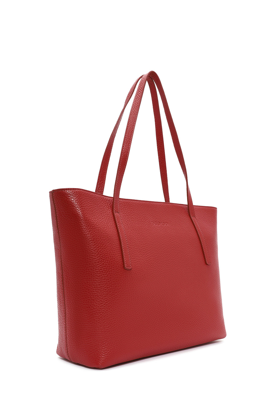 Women's Red Leather Classic Shoulder Bag