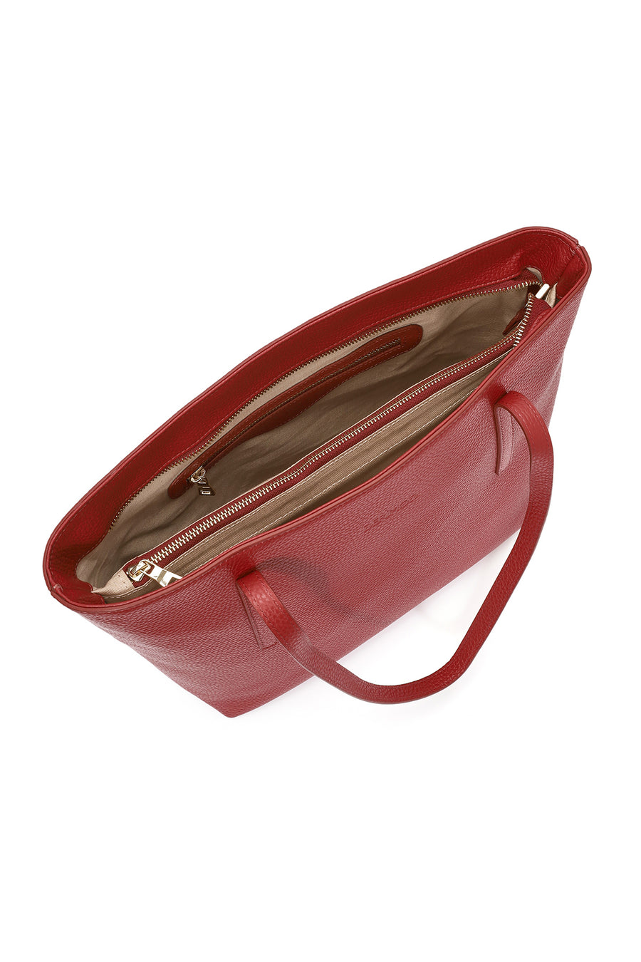 Women's Red Leather Classic Shoulder Bag