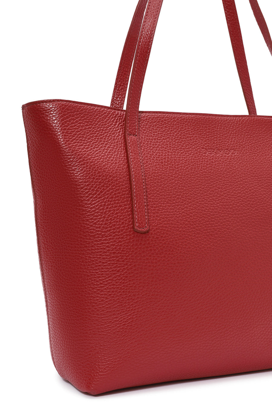 Women's Red Leather Classic Shoulder Bag