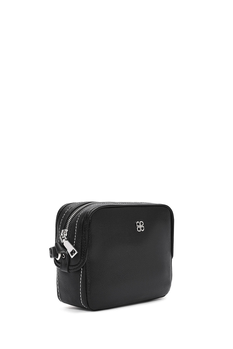 Kadın Siyah Uzun Askılı Aksesuar Detaylı Çapraz Çanta