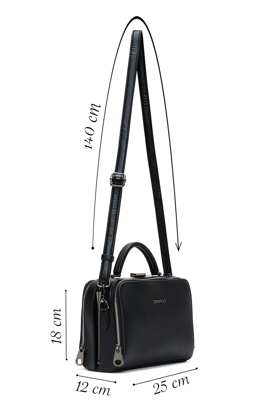 Women's Black Long Strap Shoulder Bag