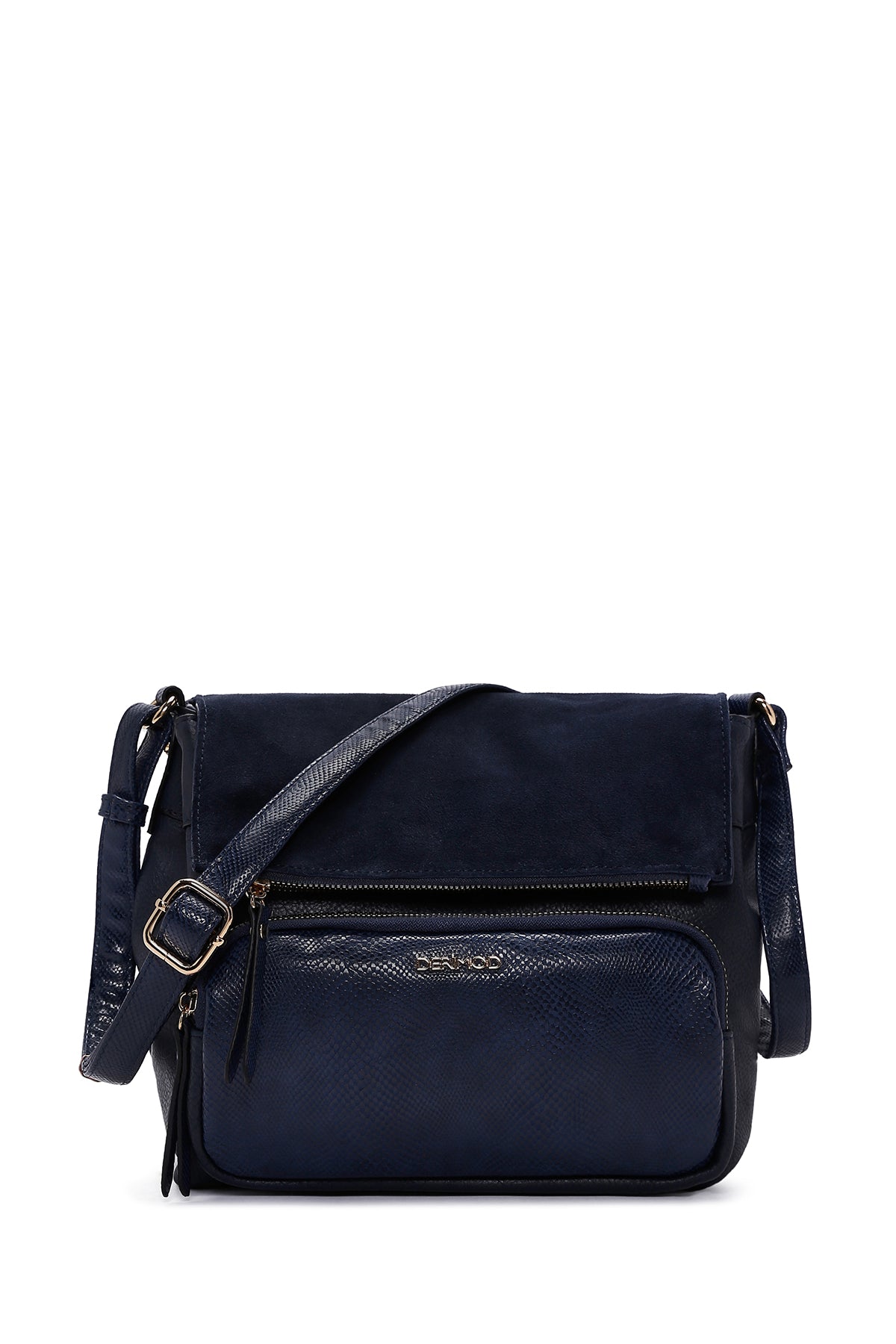 Women's Navy Blue Long Strap Printed Crossbody Bag 24WBD242214 | Derimod
