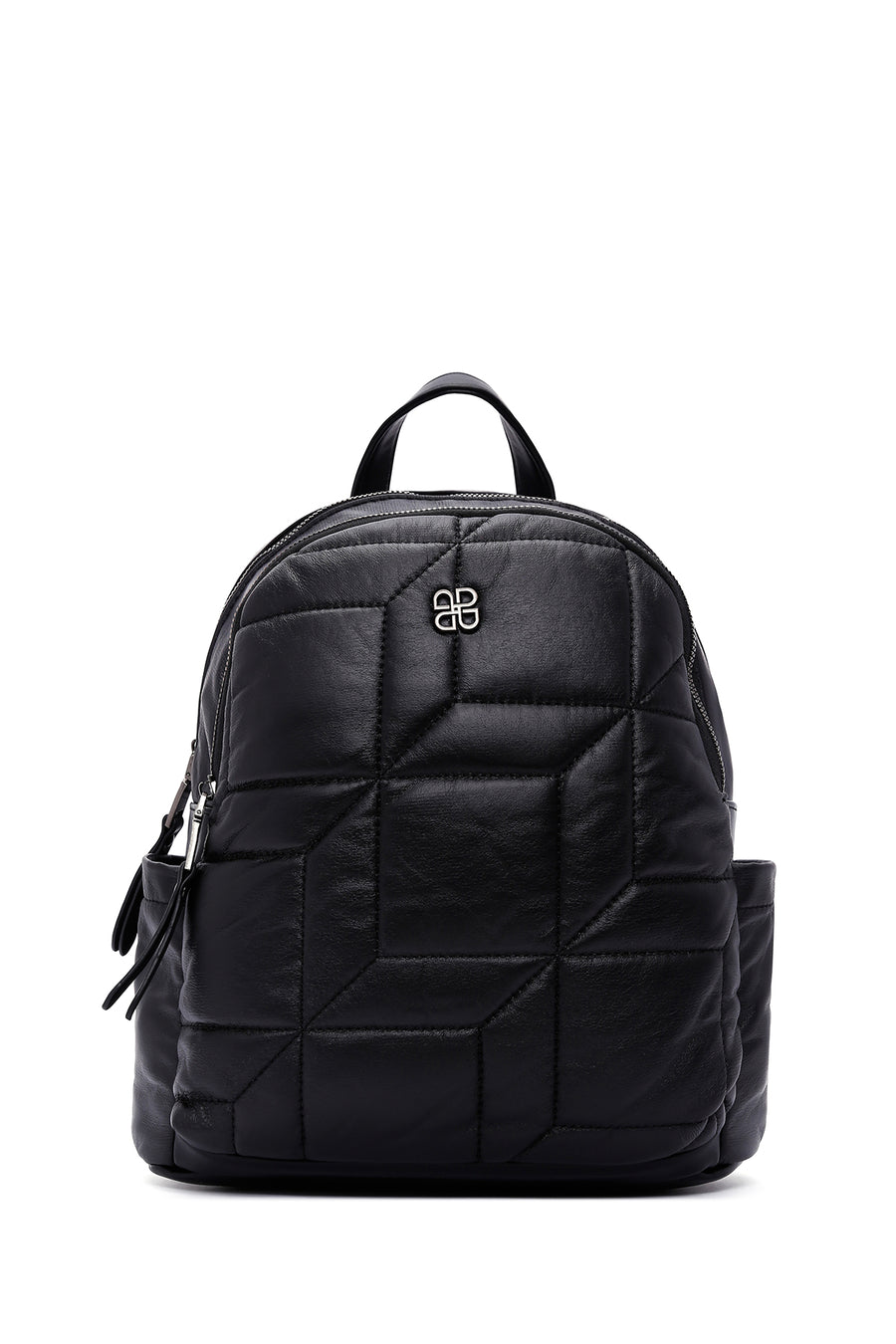Women's Black Quilted Backpack